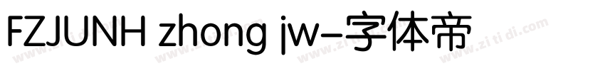 FZJUNH zhong jw字体转换
